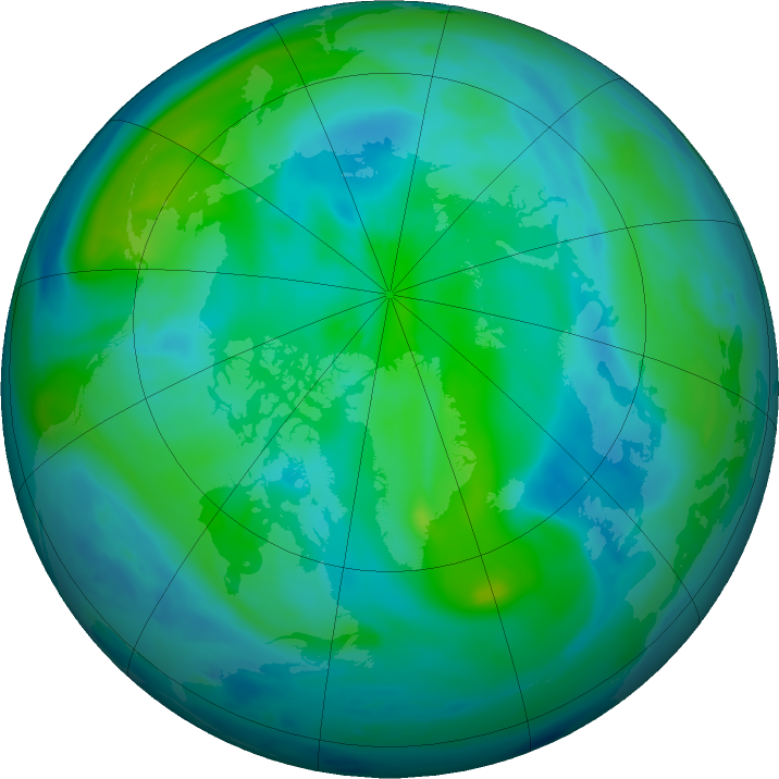 Arctic ozone map for 21 September 2016